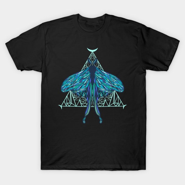 Jewel tone Luna moth T-Shirt by TheLushHive